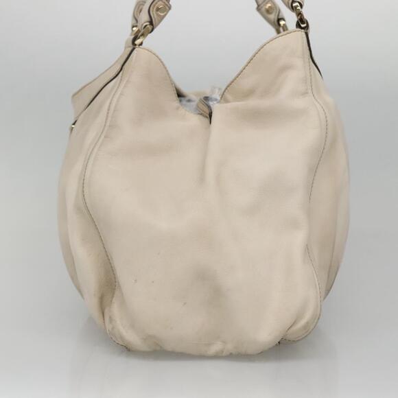 GUCCI Tote Bag Leather Ivory Gold - Picture 5 of 16